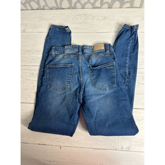 Mayoral Girls Size 14 Super Skinny Medium Gray Denim Jeans Adjustable Waistband - Picture 3 of 4